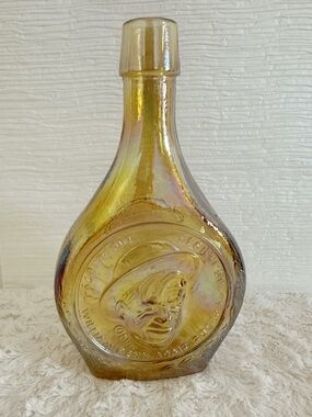 Wheaton Will Rogers Great American Series Carnival Glass Bottle